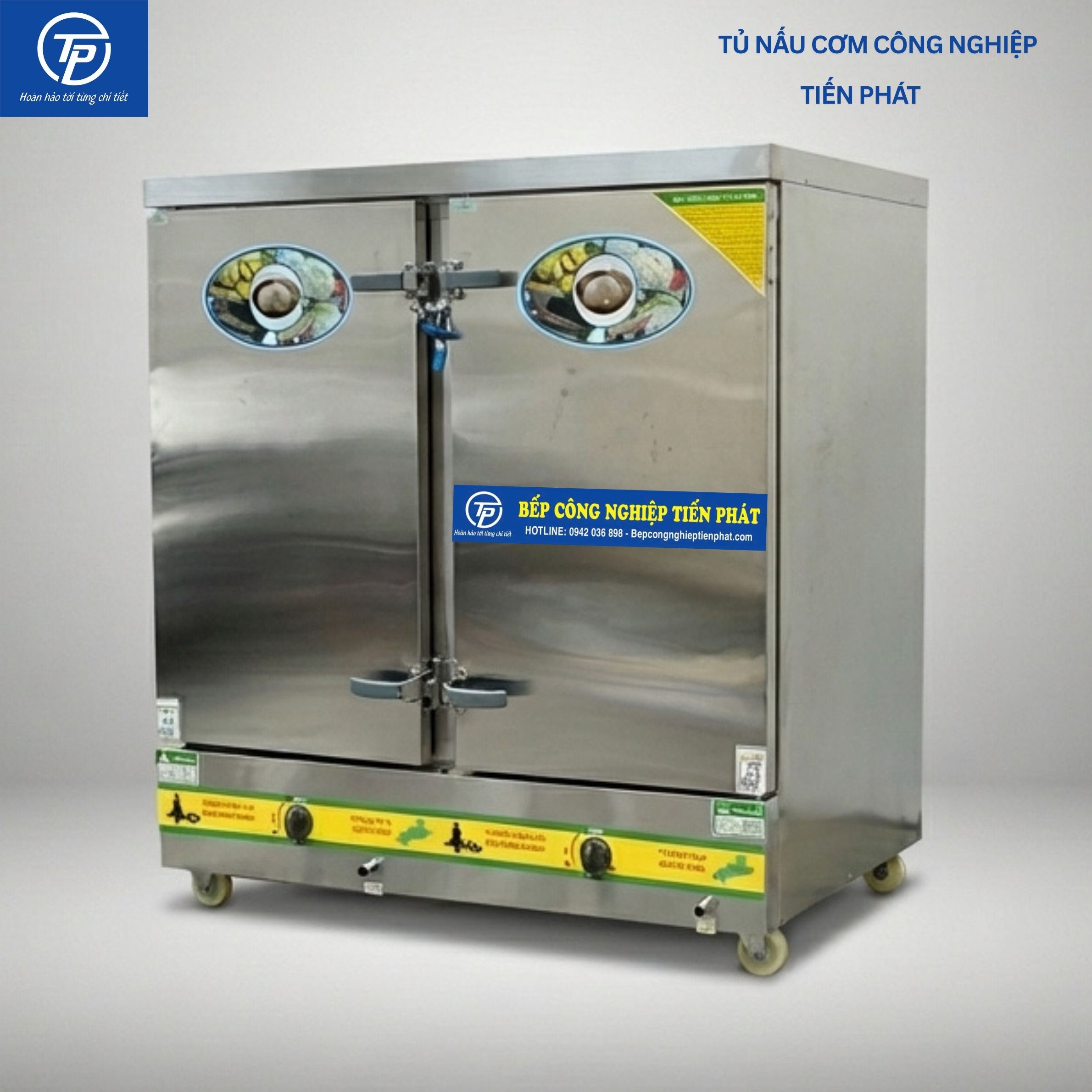 Tủ Nấu Cơm Dùng Gas Kết Hợp Điện 24 Khay